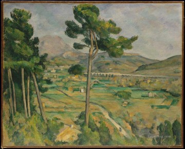 Paul Cezanne Painting - Landscape with viaduct Montagne Sainte Victoire Paul Cezanne